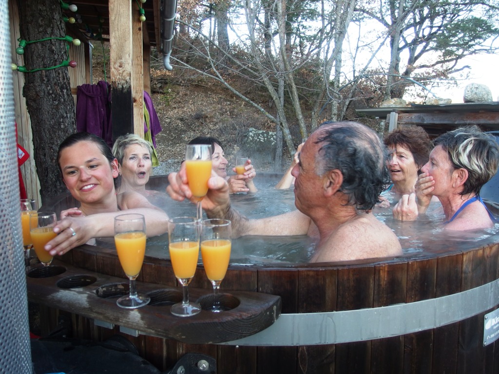 apéro dans le bain