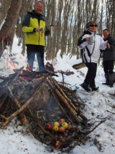 Pommes au feu de bois... un régal!